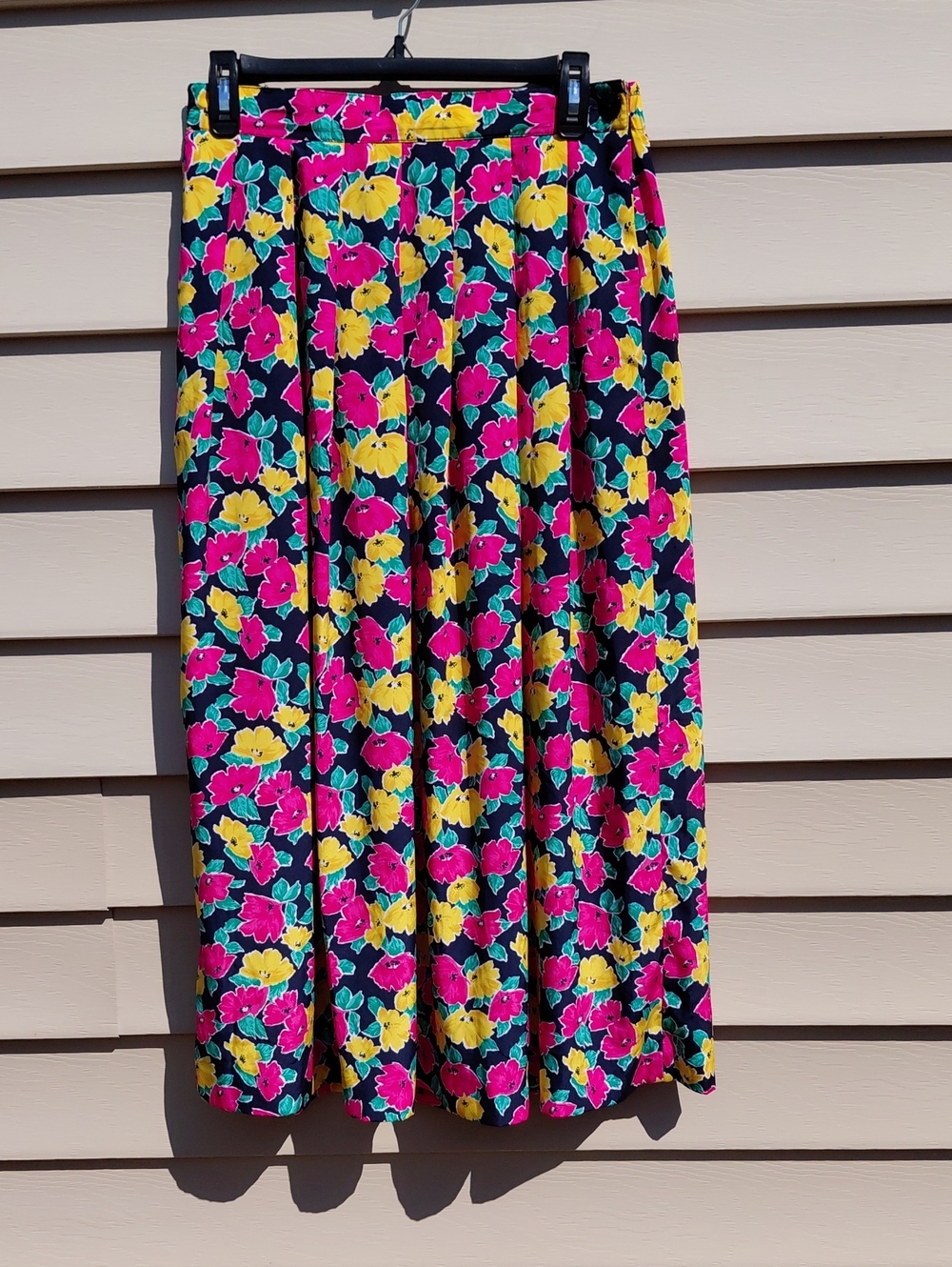 PROPHECY Women’s Vintage Floral Yellow and Pink Maxi Skirt Size 8